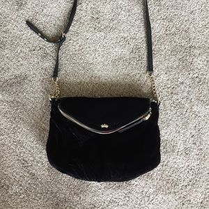 Juicy Couture black velvet shoulder bag